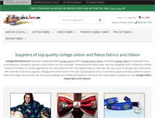 Tablet Screenshot of collegefabricstore.com
